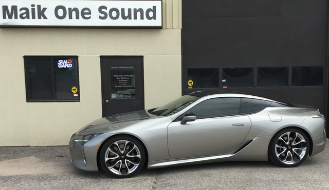 Lexus 2018 LC500 with professional window tint in North Bay